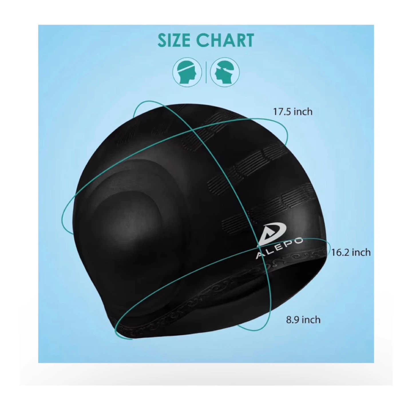 Brand new 2 Pack Unisex Swim Caps with 3D Ear Protection - photo 3