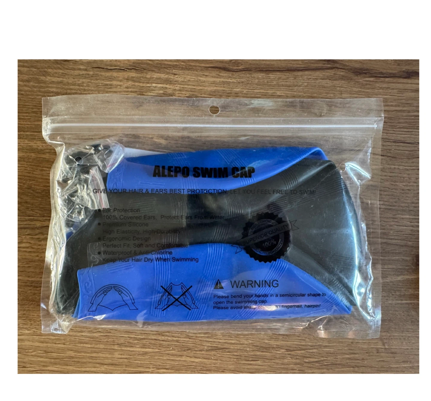Brand new 2 Pack Unisex Swim Caps with 3D Ear Protection - photo 2