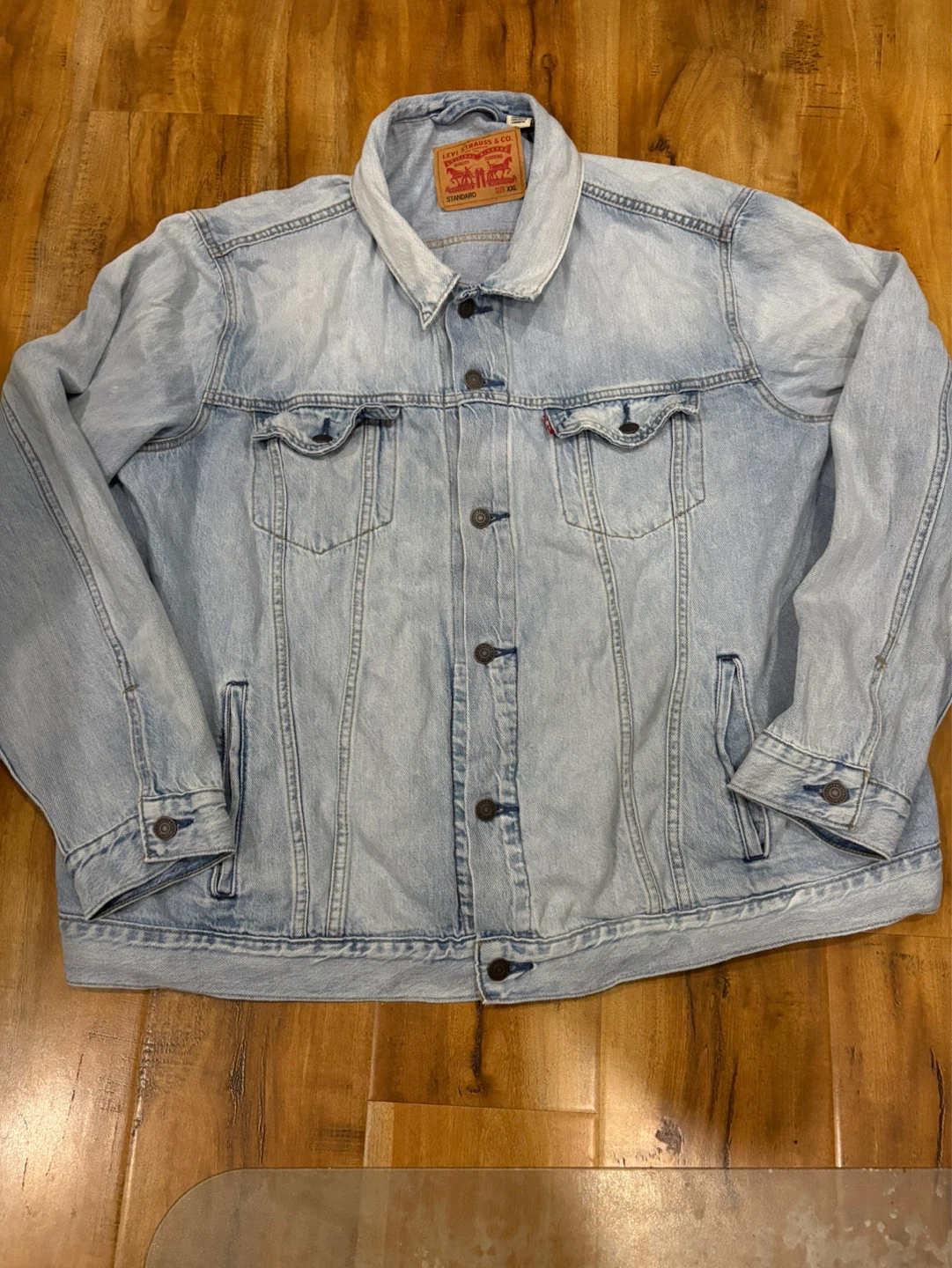 Levi's Trucker Denim Jacket - Light Wash - Size XXL - photo 4