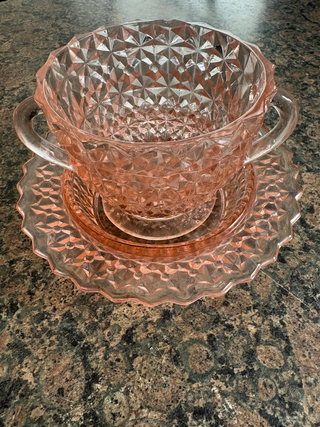 Jeannette Glass Company teacup and saucer set