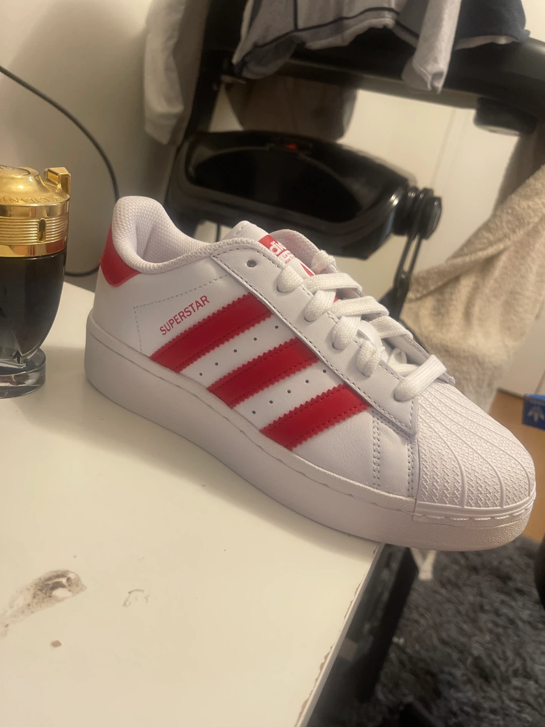 Adidas Superstar XLG J Shoes White Red Size 5 Youth - photo 2