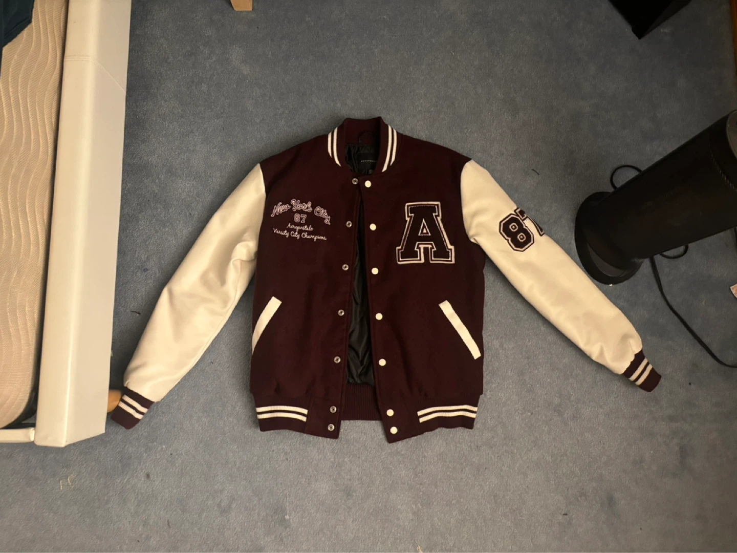 Maroon Aeropostale Varsity Jacket