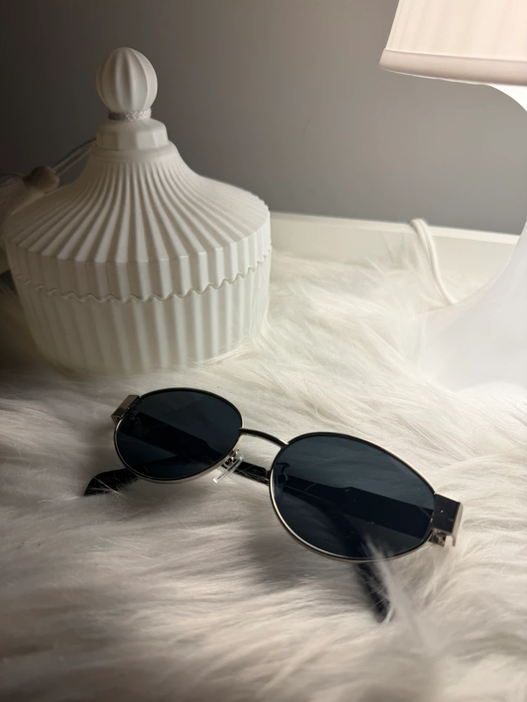 Oval Sunglasses - silver hardware