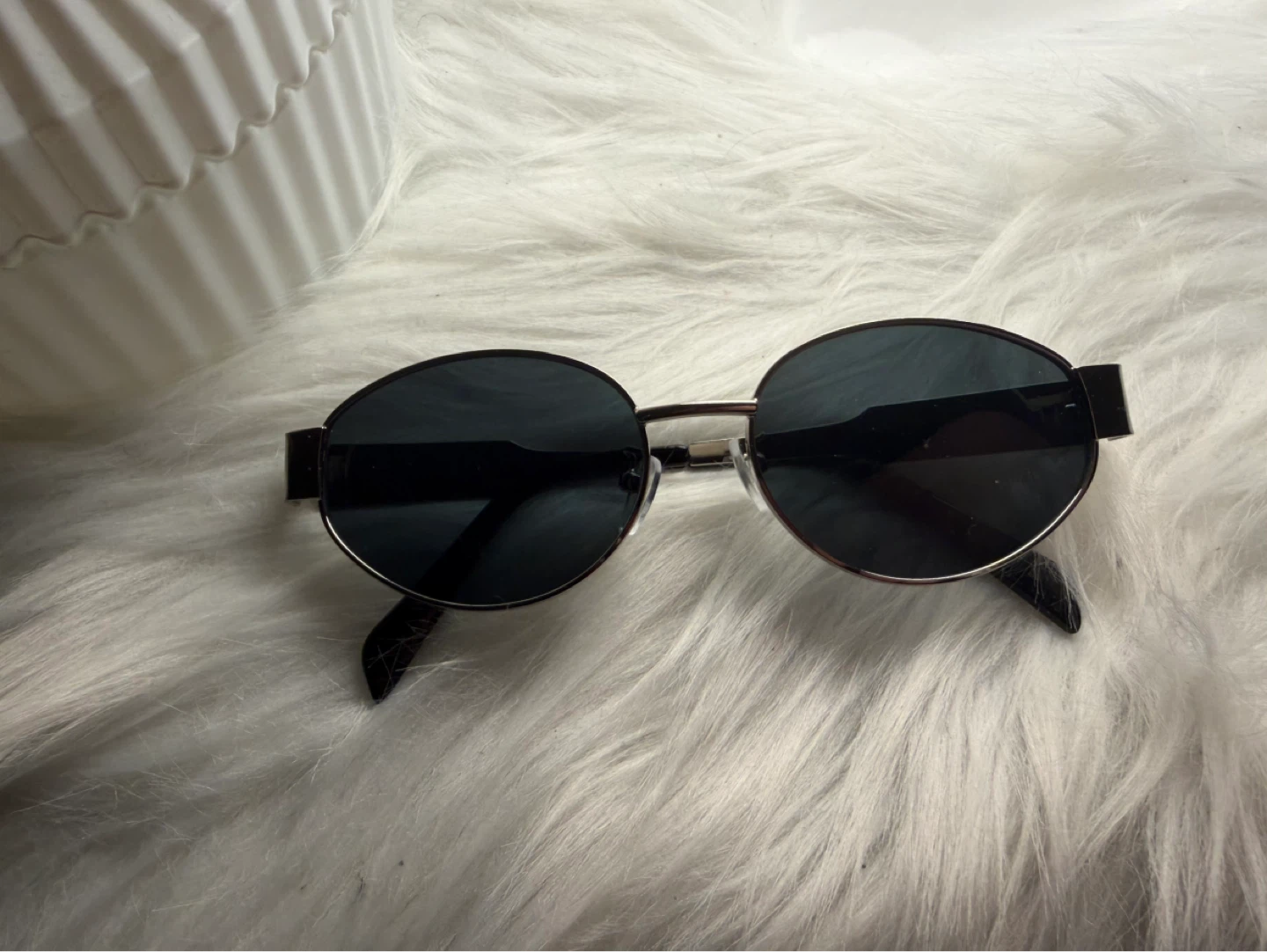 Oval Sunglasses - silver hardware - photo 2