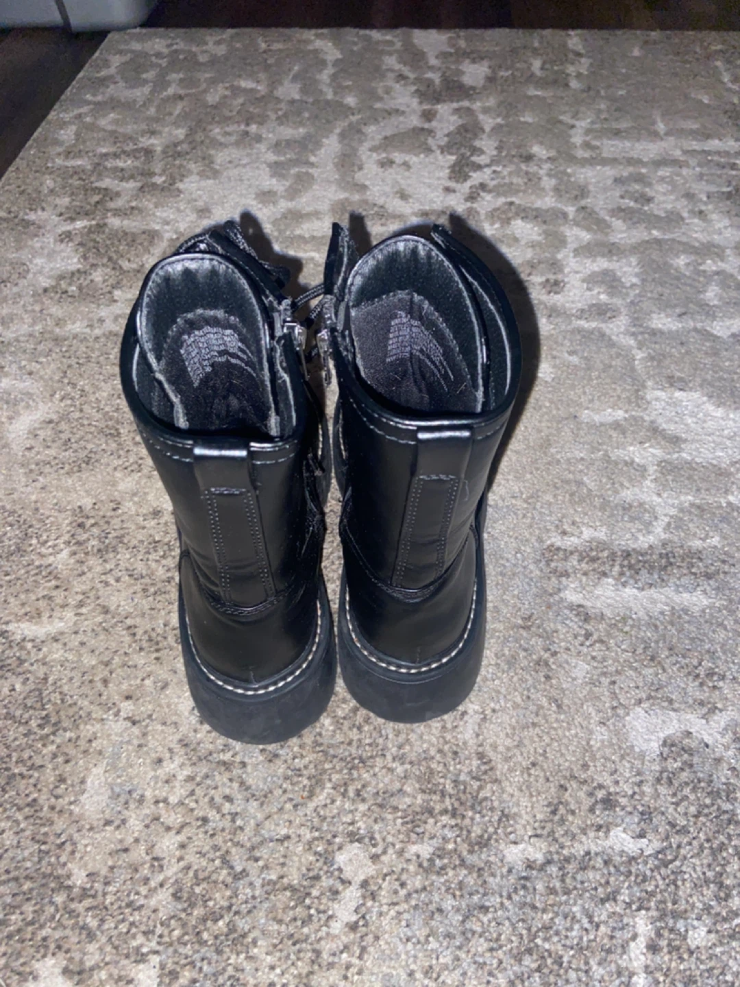 Black Combat Boots Size 7.5 - photo 3