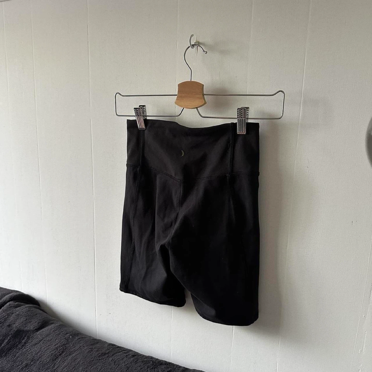 Black High-Waisted Biker Shorts - photo 4
