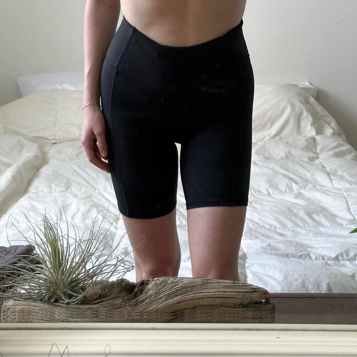 Black High-Waisted Biker Shorts