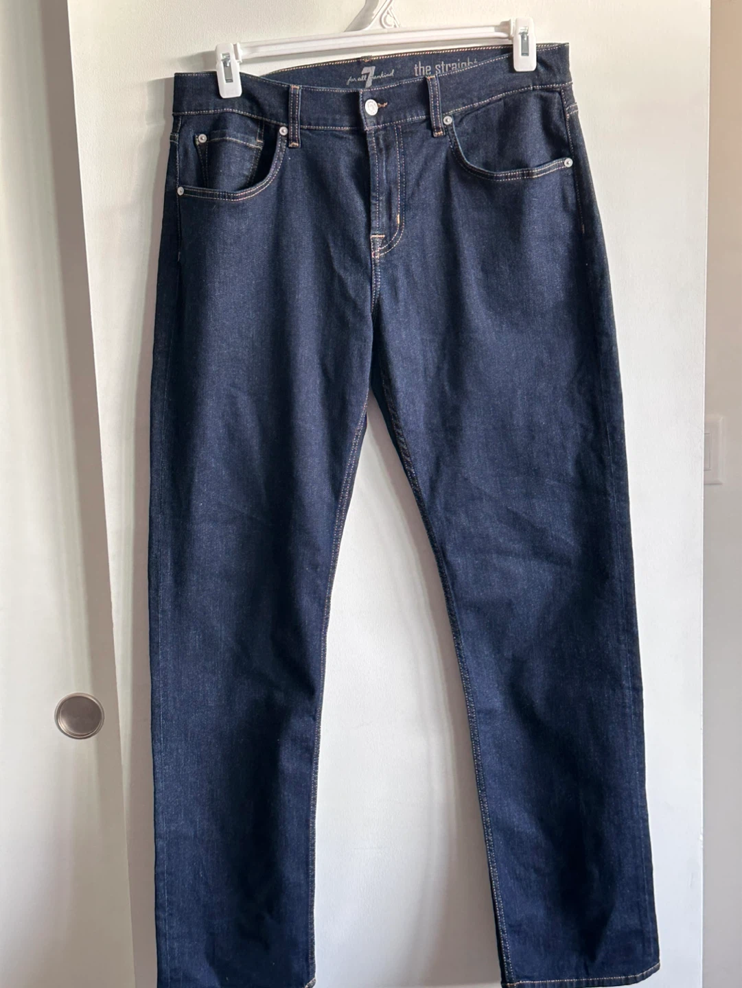 7 For All Mankind The Straight Dark Wash Jeans