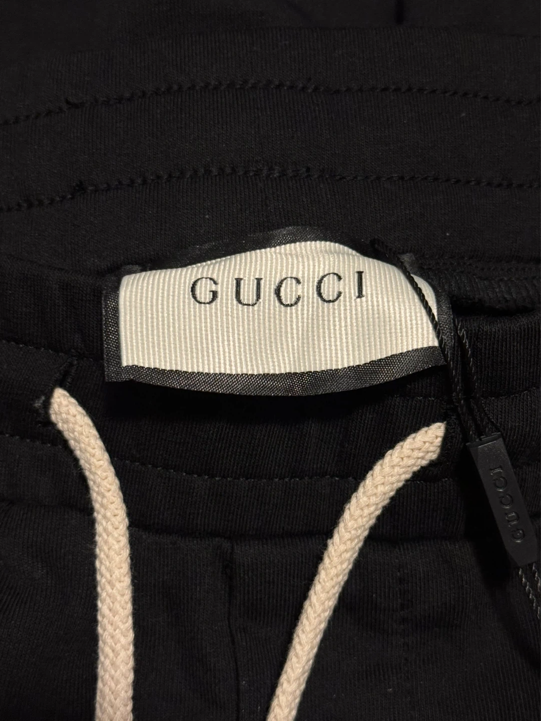 Gucci Black Track Pants with Green and Red Stripes - photo 3