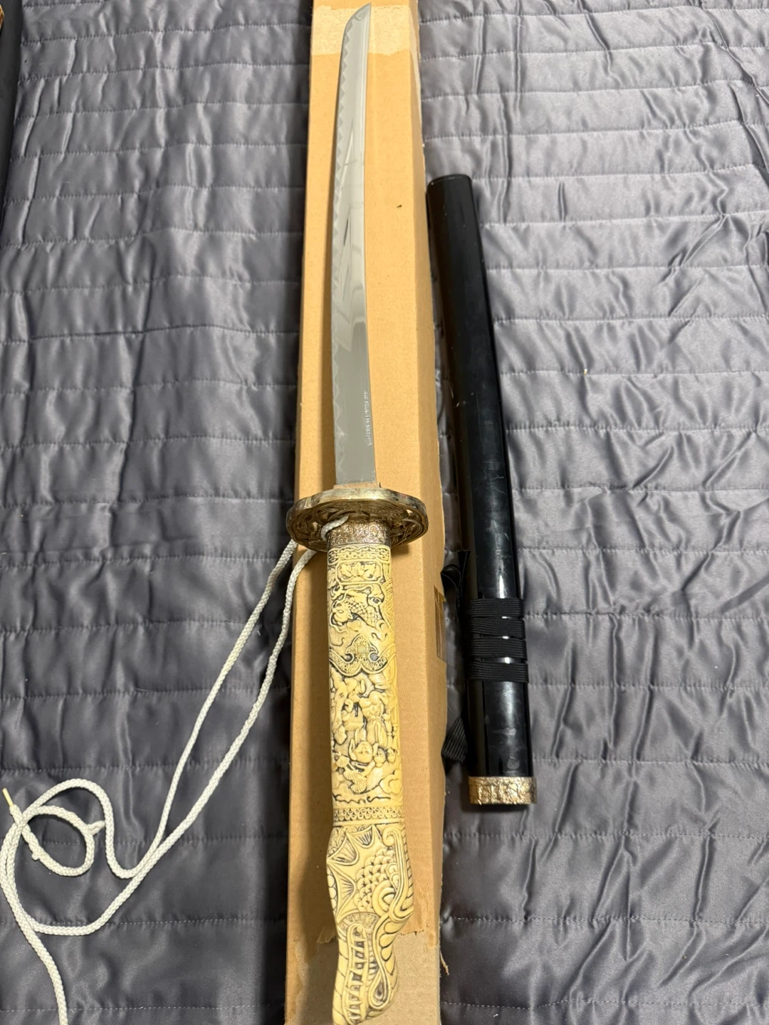 Decorative Samurai Sword with Ornate Handle