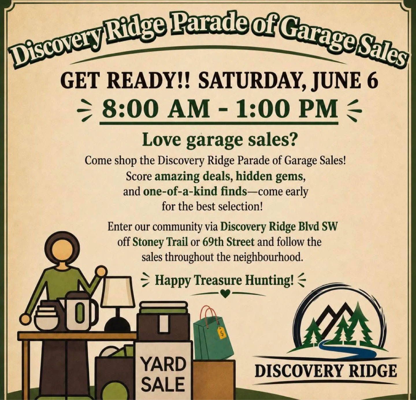 Discovery Ridge Parade of Garage Sales - June 6