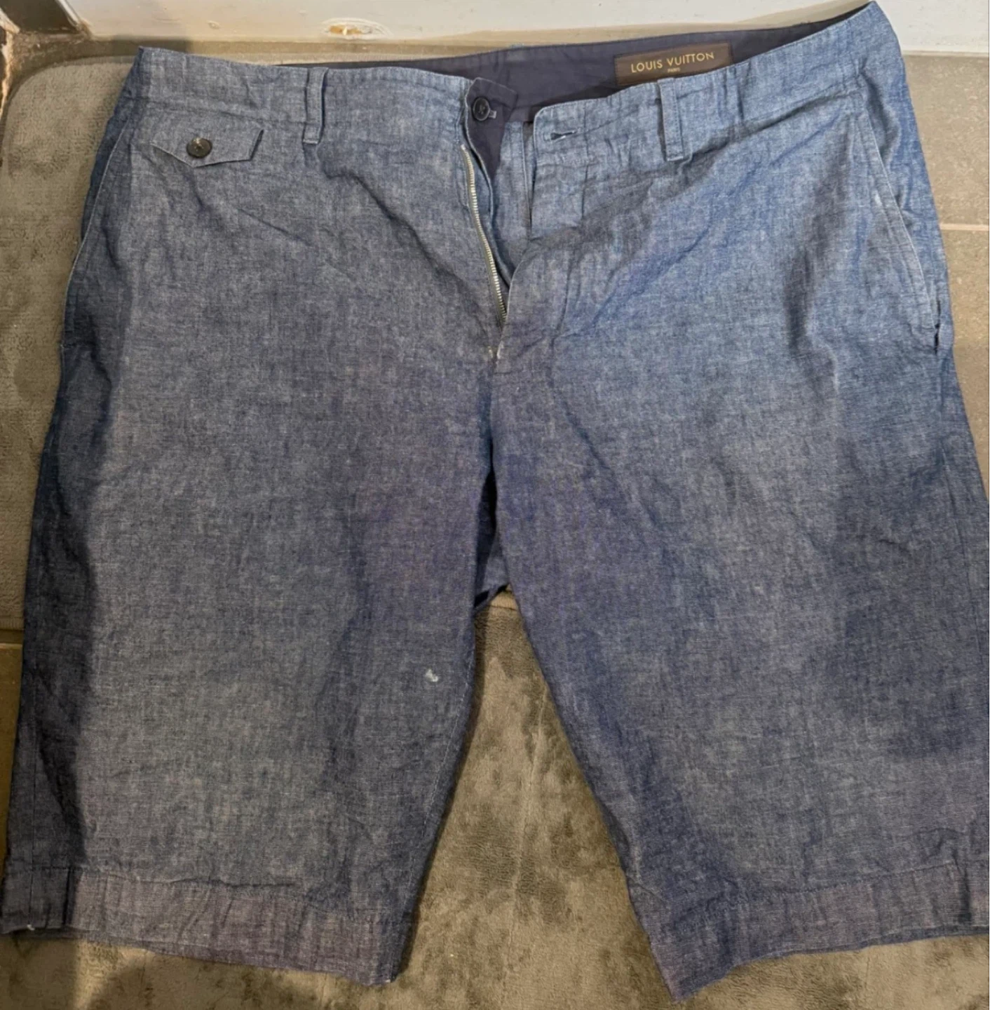 Louis Vuitton Men's Denim Shorts Size 46 Made in Italy