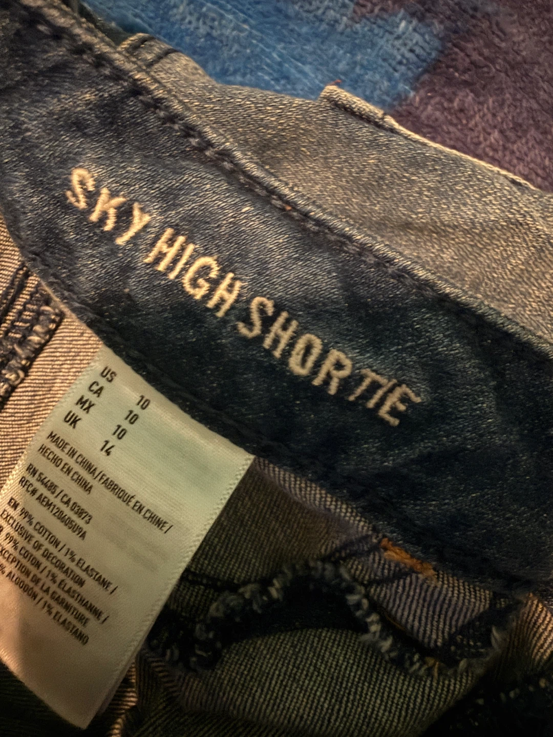 American Eagle Outfitters Sky High Shortie Denim Shorts Size 10 - photo 2