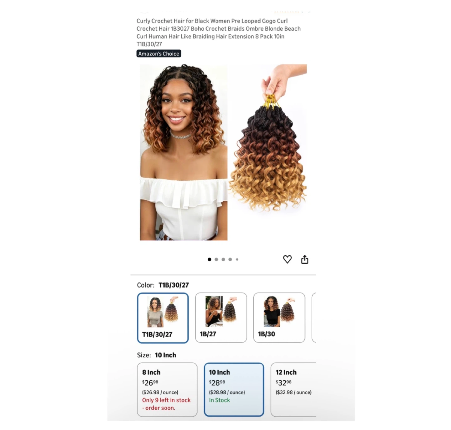 Brand new Curly Crochet Hair for Black Women