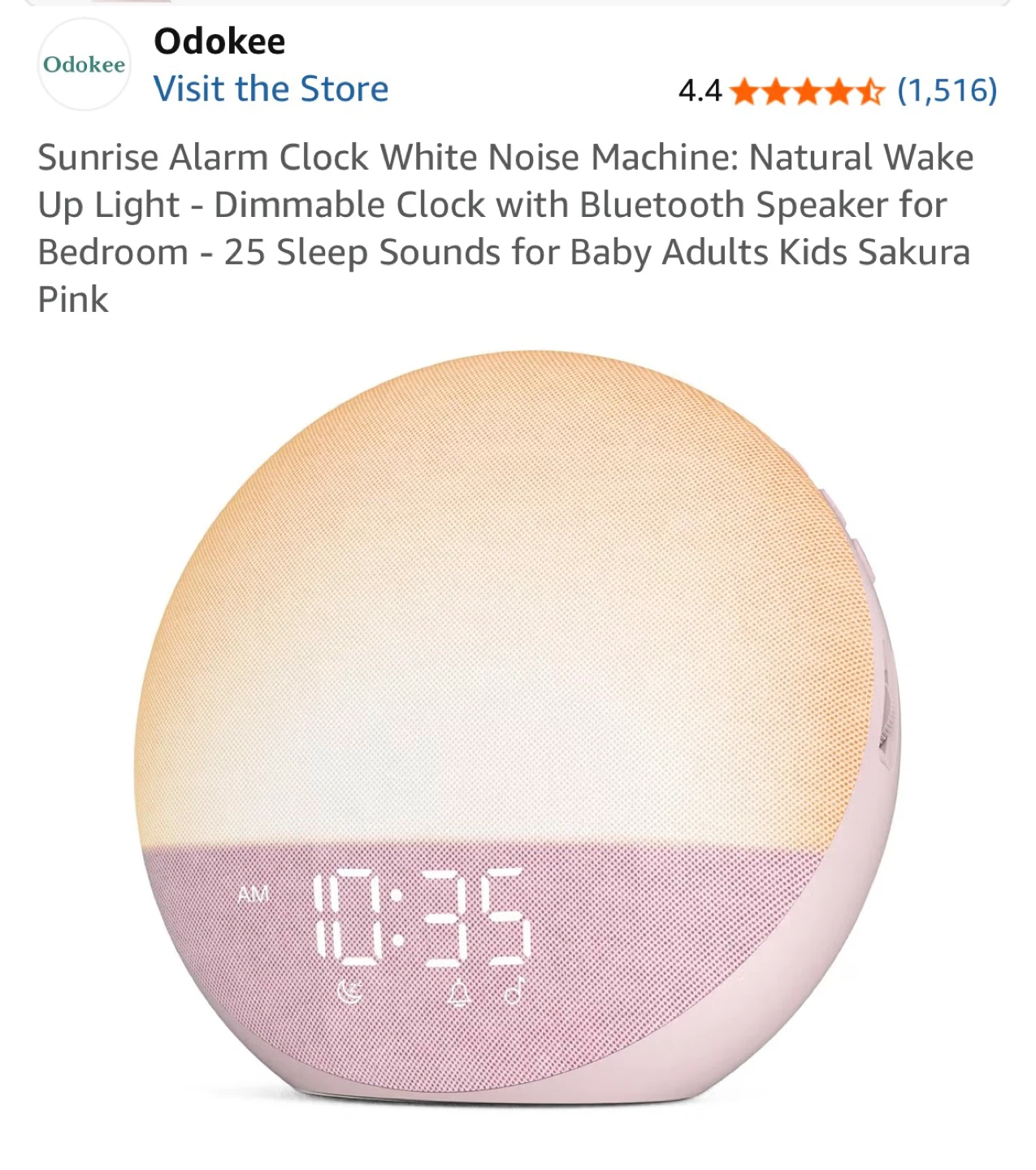 Odokee H03 Sunrise Alarm Clock White Noise Machine - photo 4