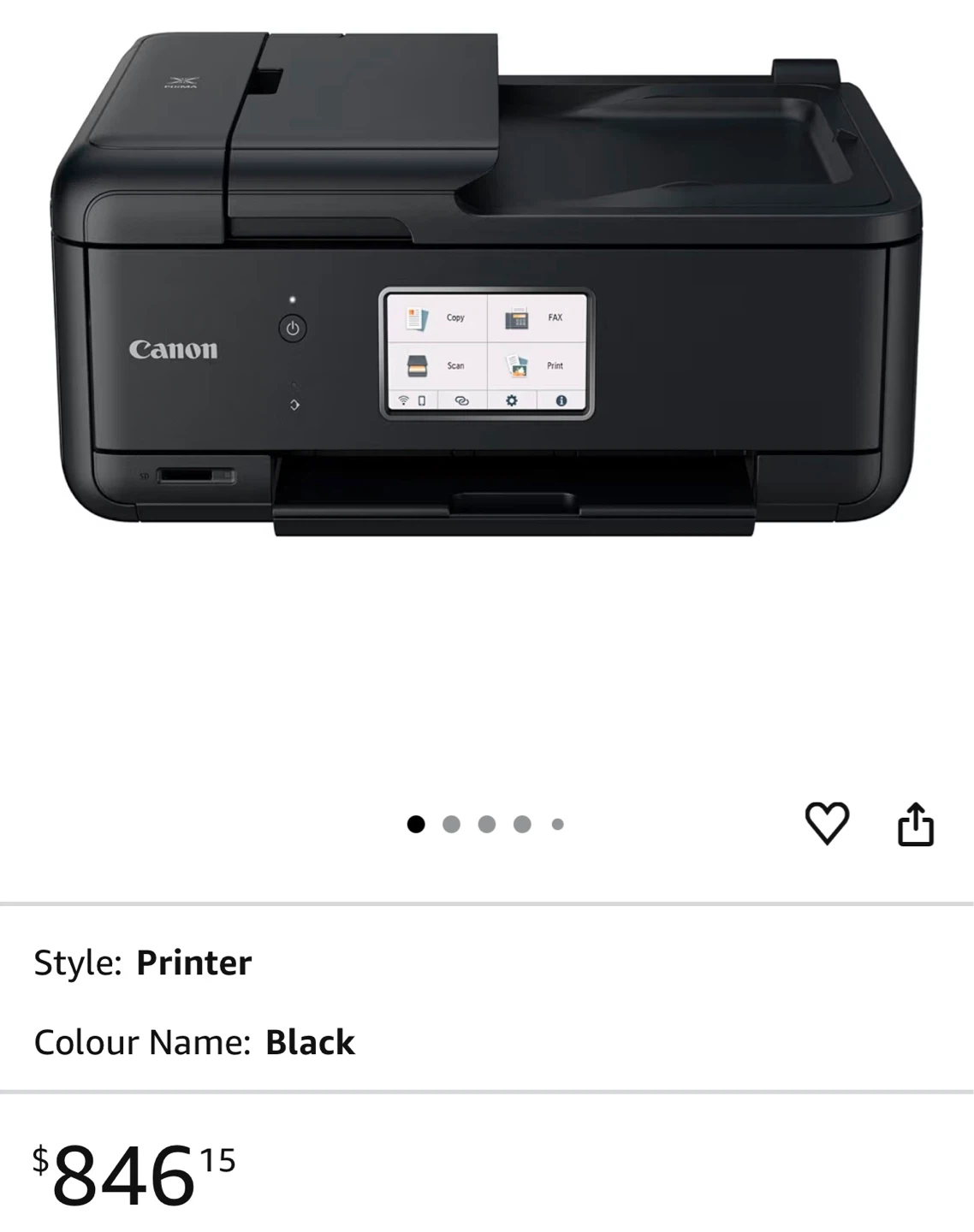 Canon PIXMA TS8320 All-In-One Wireless Printer - Black