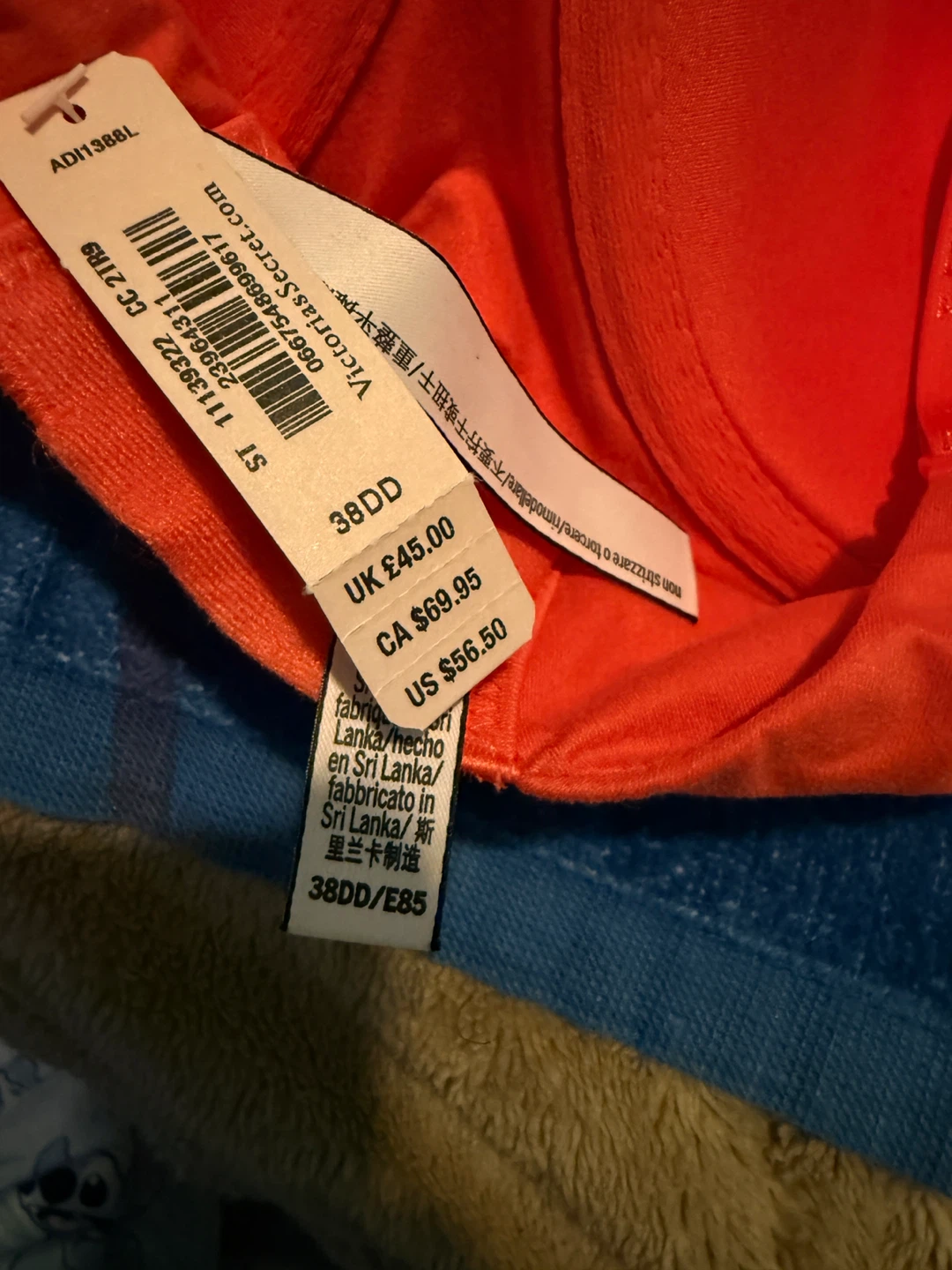 Victoria's Secret Orange Lace Bra 38DD - photo 2