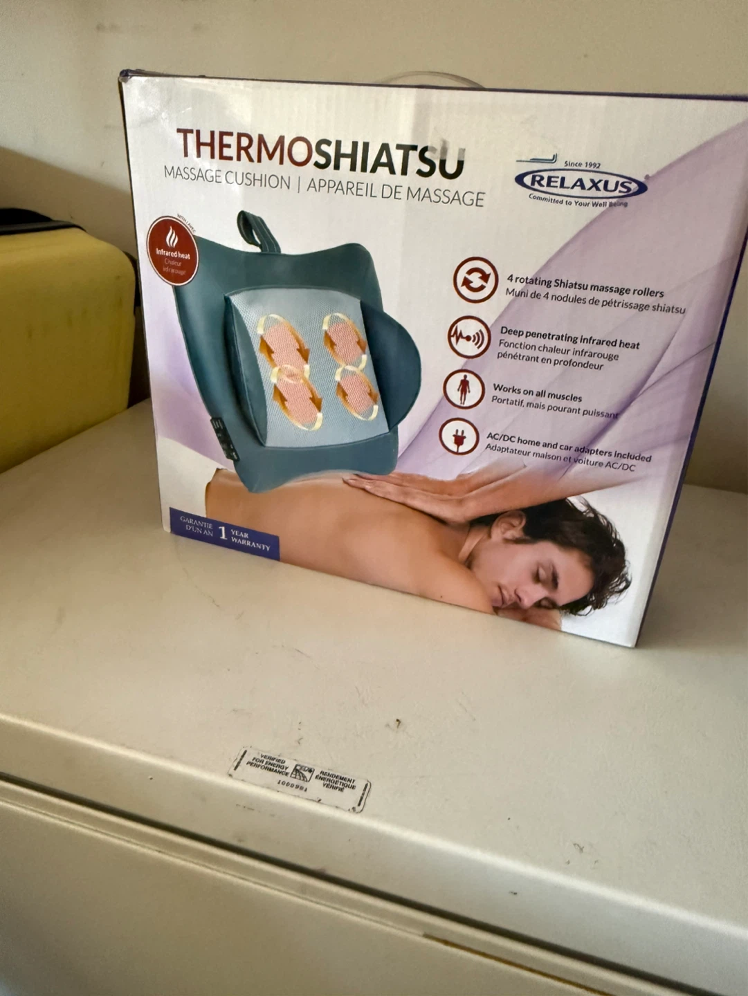 Relaxus Thermoshiatsu Massage Cushion with Infrared Heat