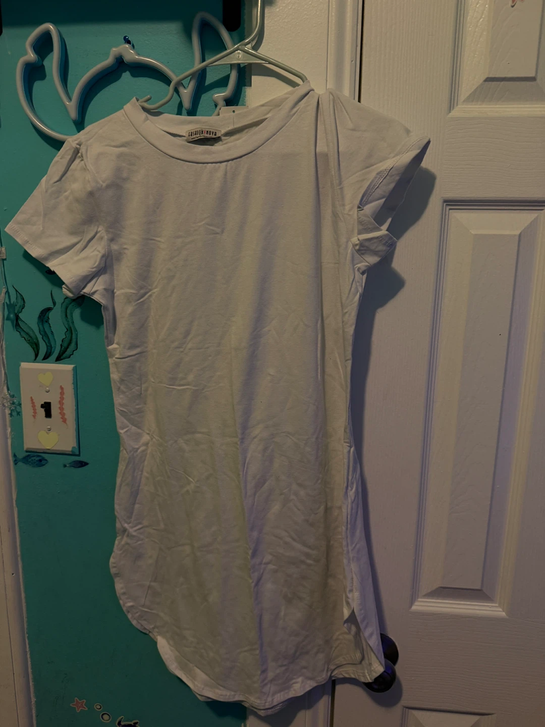 Fashion Nova White Tori Tunic T-Shirt Dress