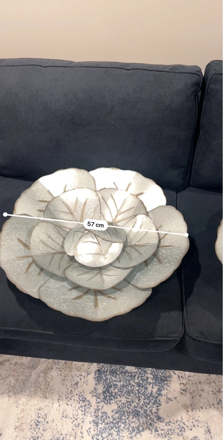 Metal Rose Wall Decor - 57 cm
