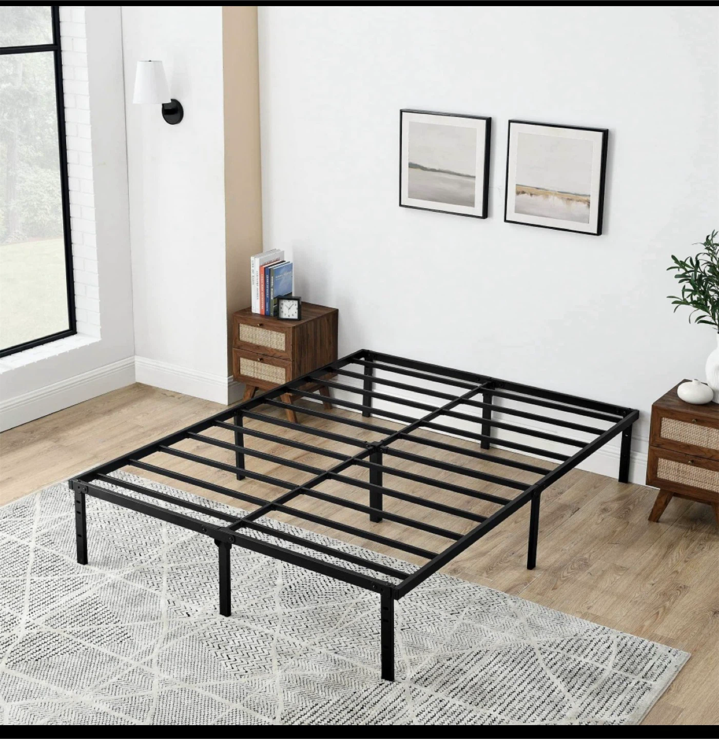 Mainstays Queen Slat Metal Bed Frame