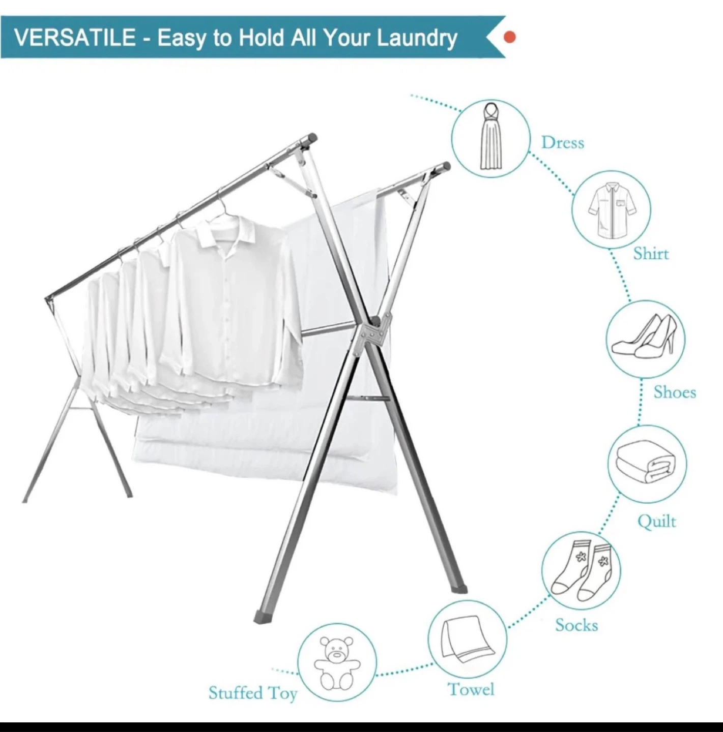 X-Frame Laundry Drying Rack - photo 2