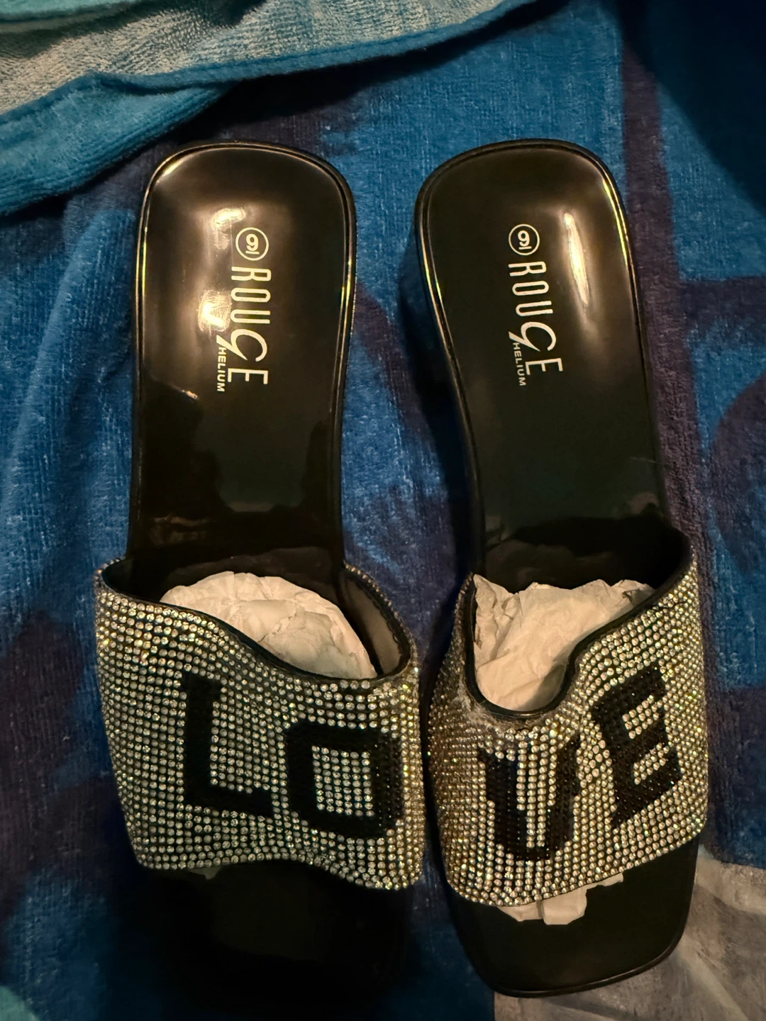 "LOVE" Rhinestone Slide Sandals Women's Size (Unknown) - photo 2