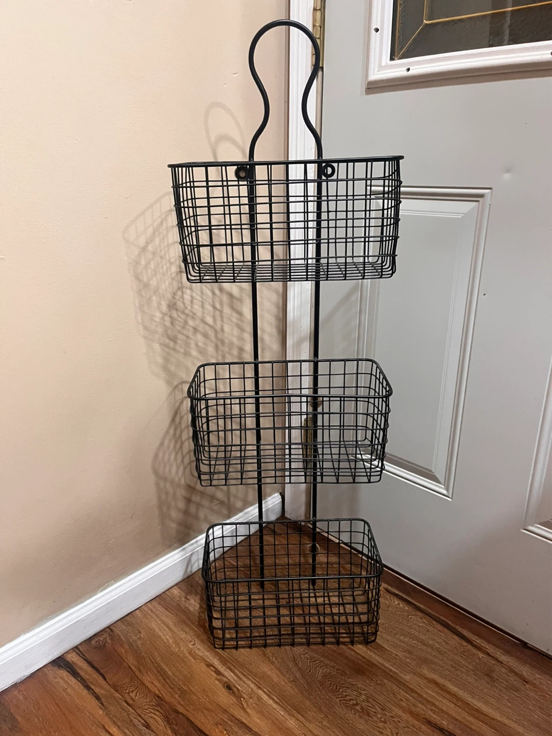 39.5" Black 3 Tier Wall Hanging Organizer