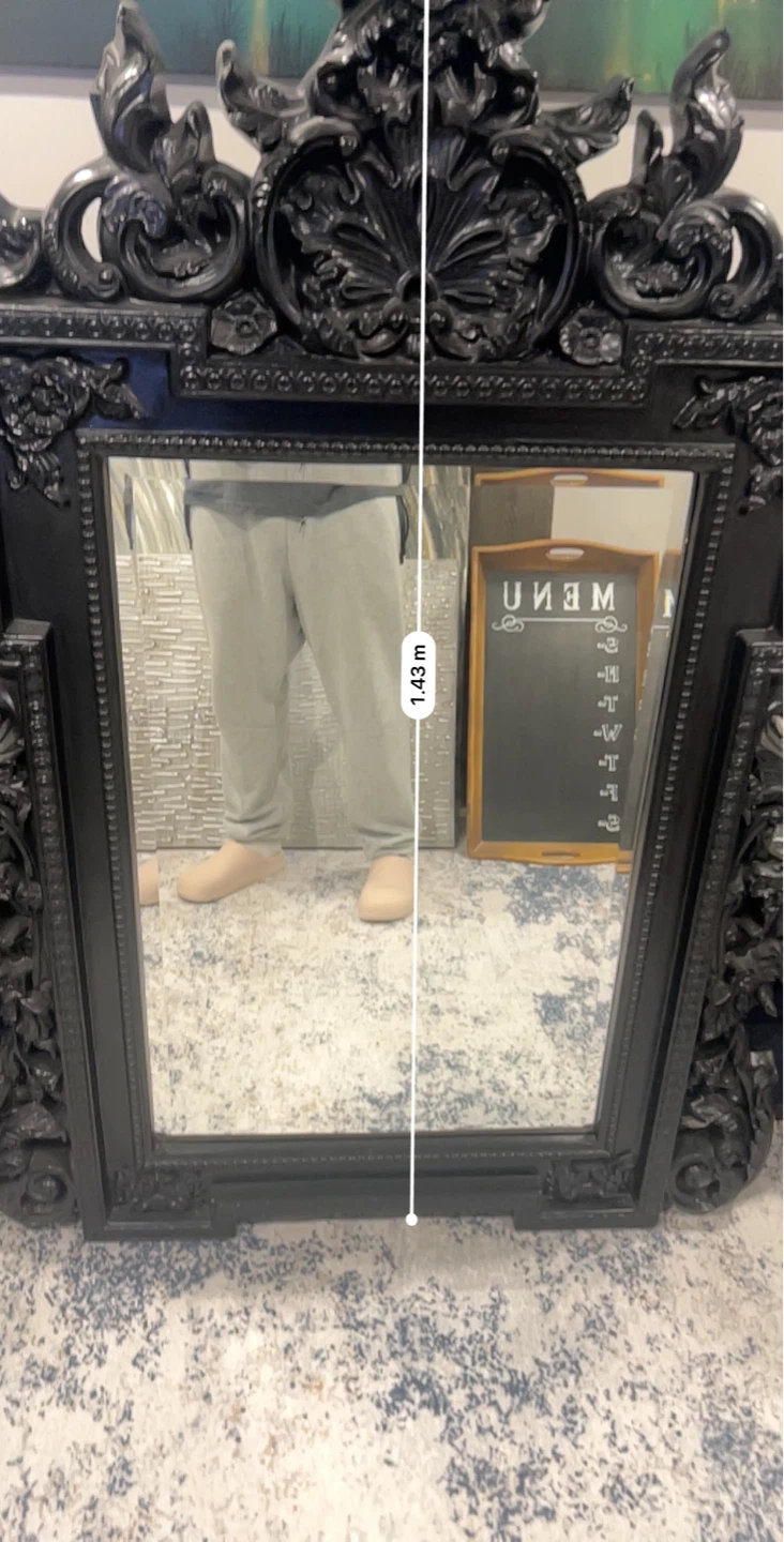 Black Ornate Wall Mirror - photo 2