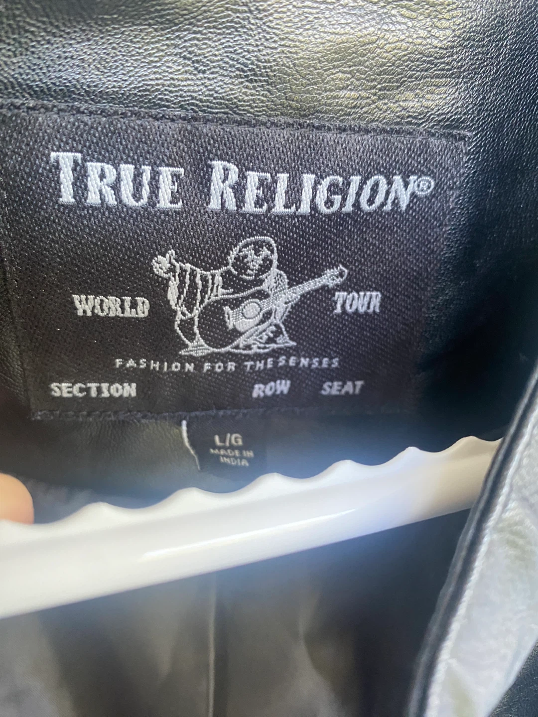 True Religion Faux Leather Moto Jacket