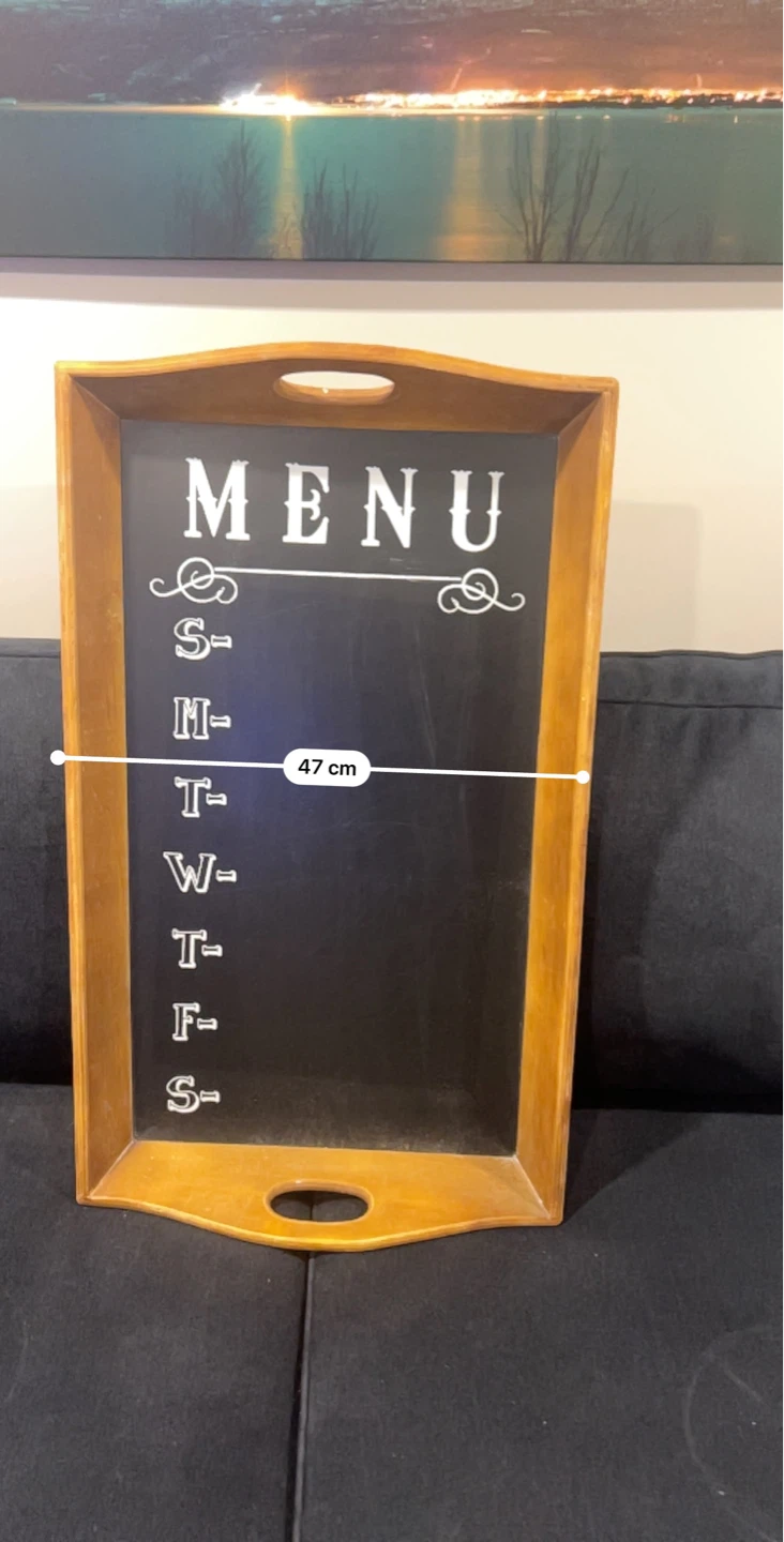 Wooden Menu Chalkboard Tray - photo 2