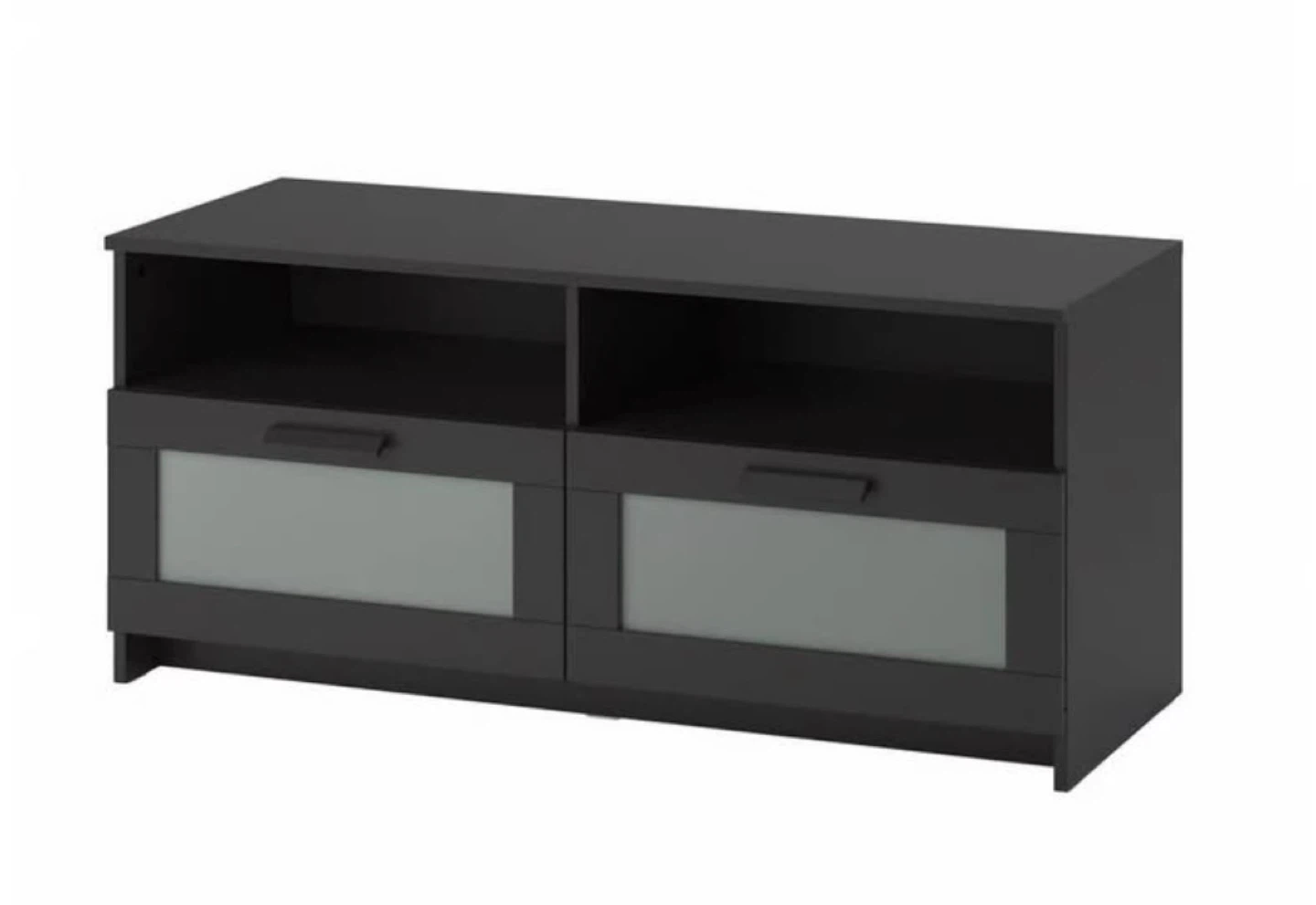 Black Media Console with 2 Drawers - photo 4