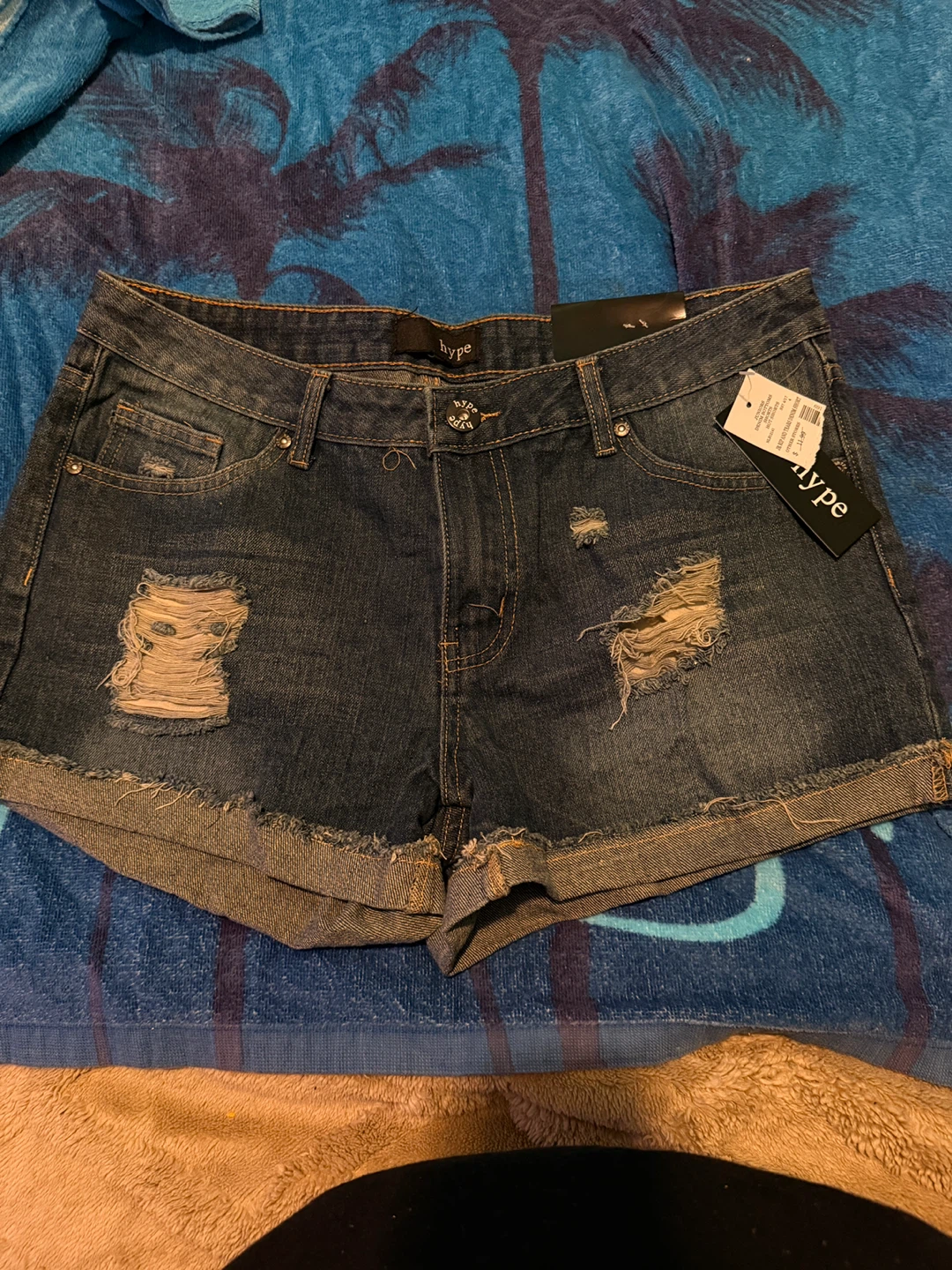 Hype Women's Distressed Denim Shorts Size 9