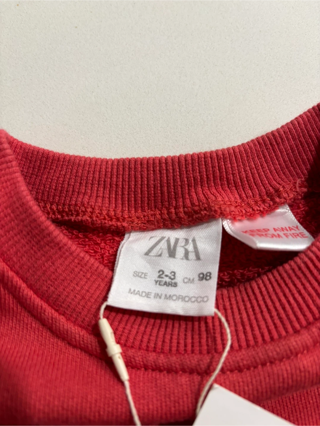 New Zara Red Sweatshirt with tag.  Size 2-3 Years - photo 3