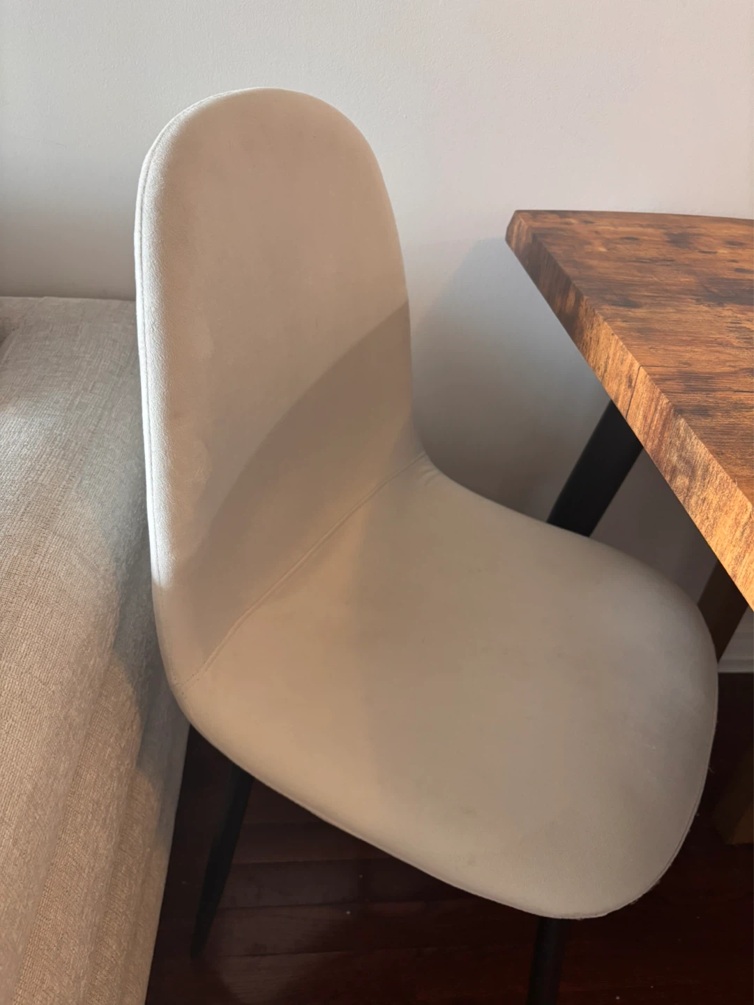 Light Beige Upholstered Dining Chair - photo 3