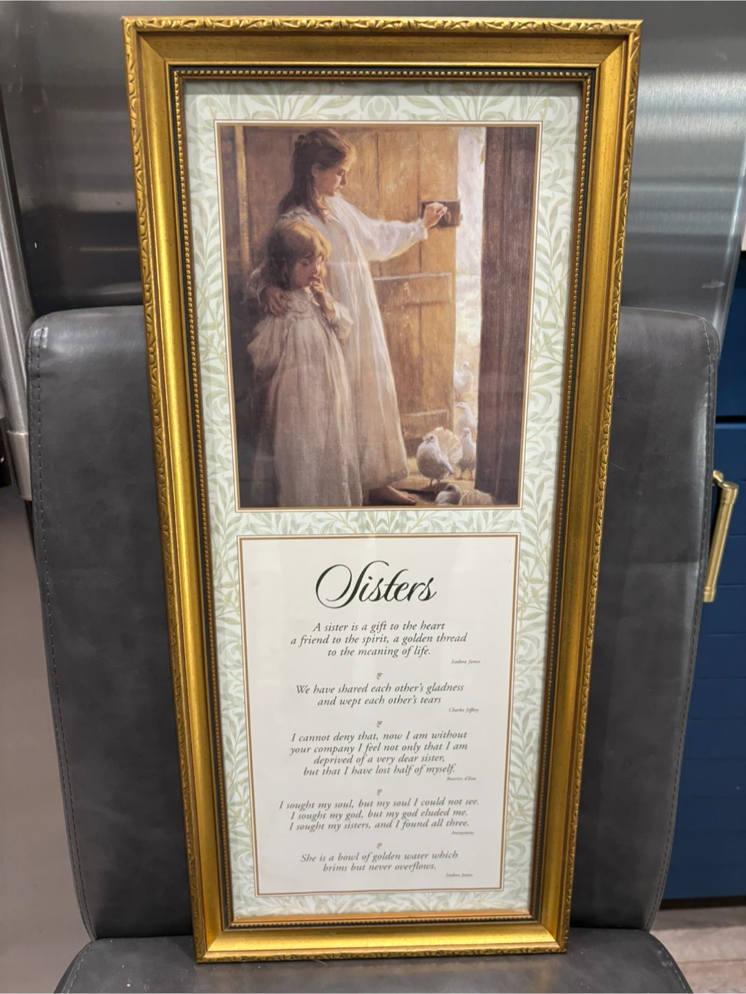 Framed "Sisters" Poem and Artwork
