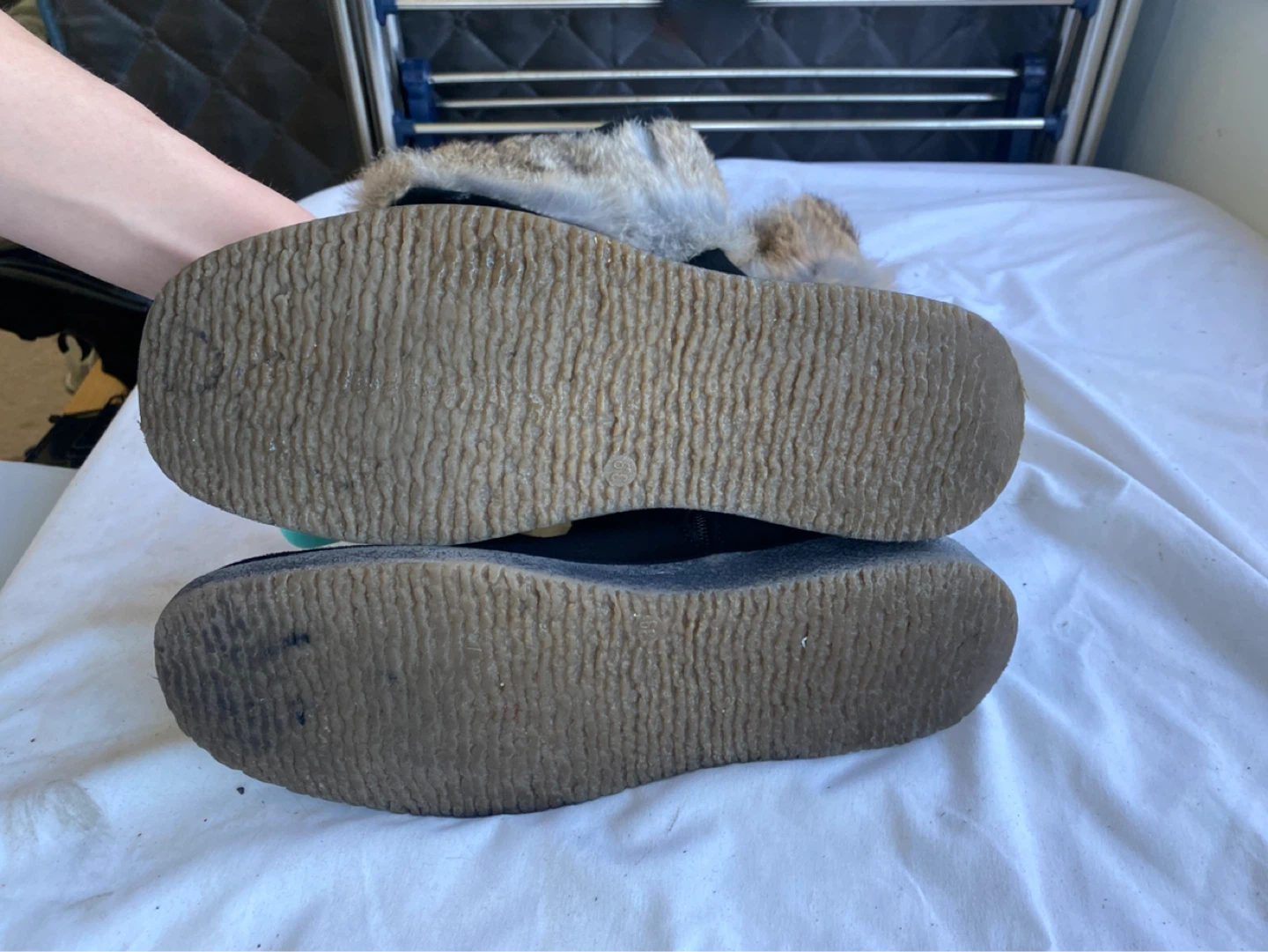 Black Suede Fur Trimmed Boots - photo 4