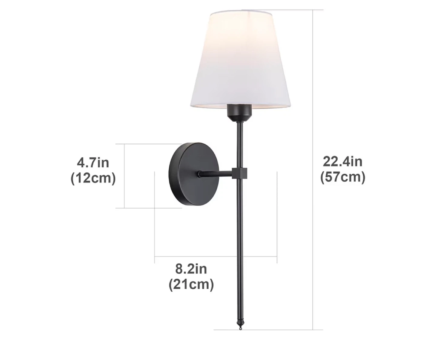 2 Black  wireless brand new Wall Sconces with White Shades - photo 4