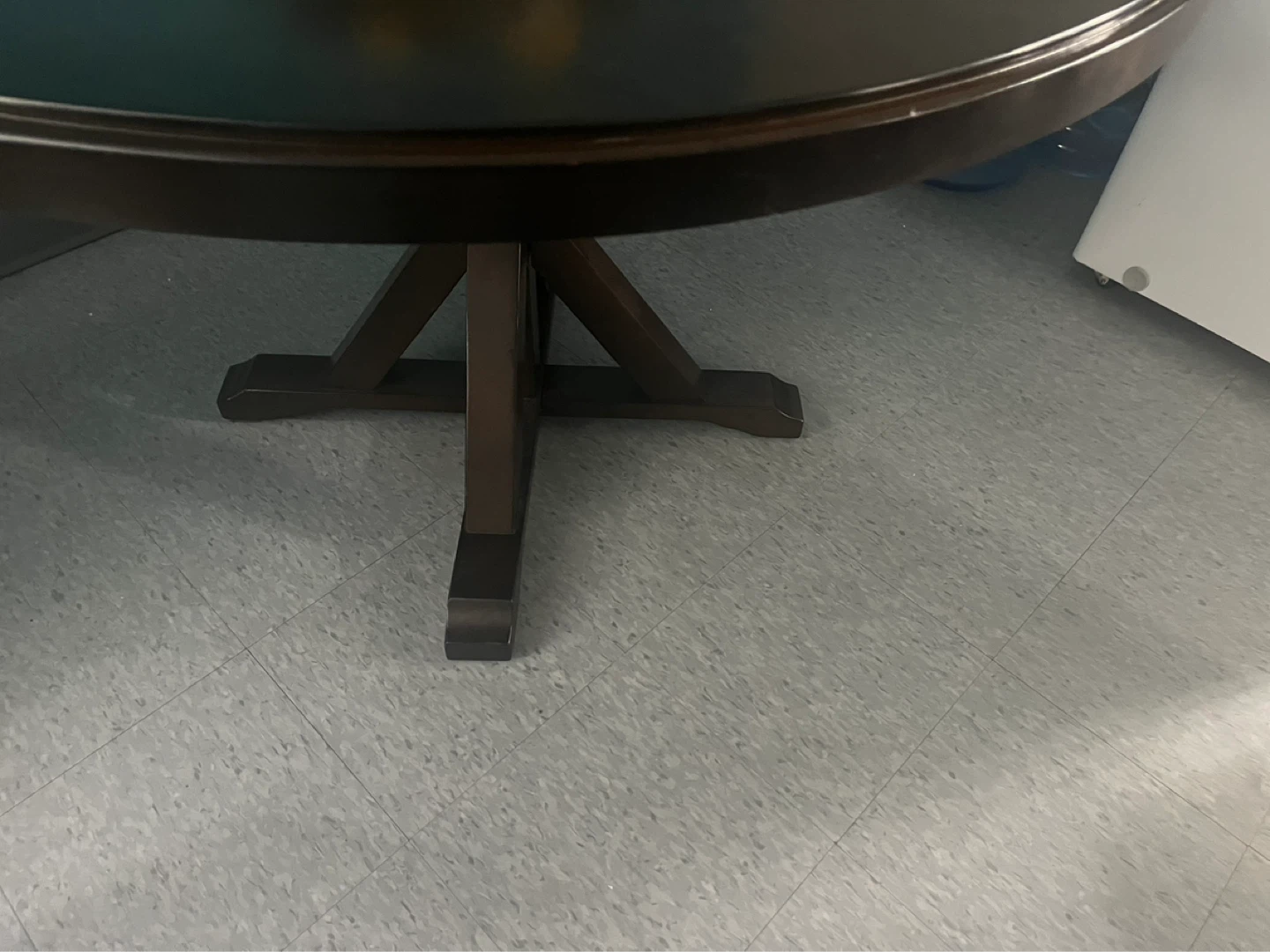 Dark Wood Round Dining Table - photo 2
