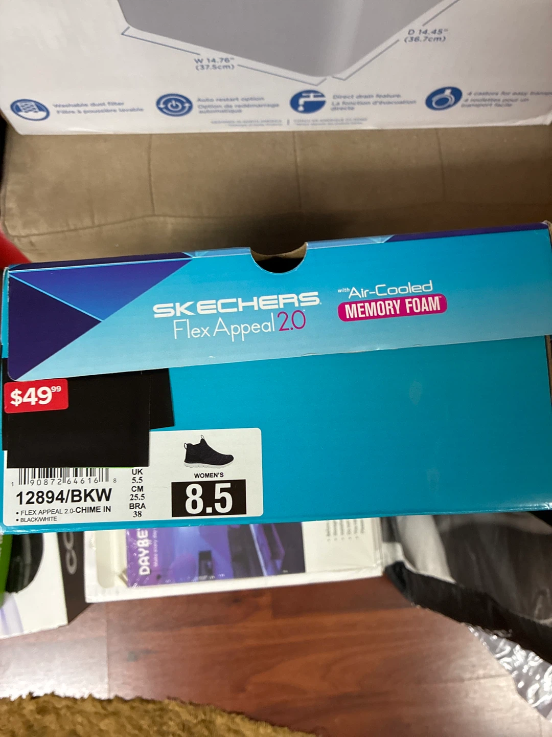 Skechers Flex Appeal 2.0 Women's  Grey Knit Slip-On Shoes - photo 2