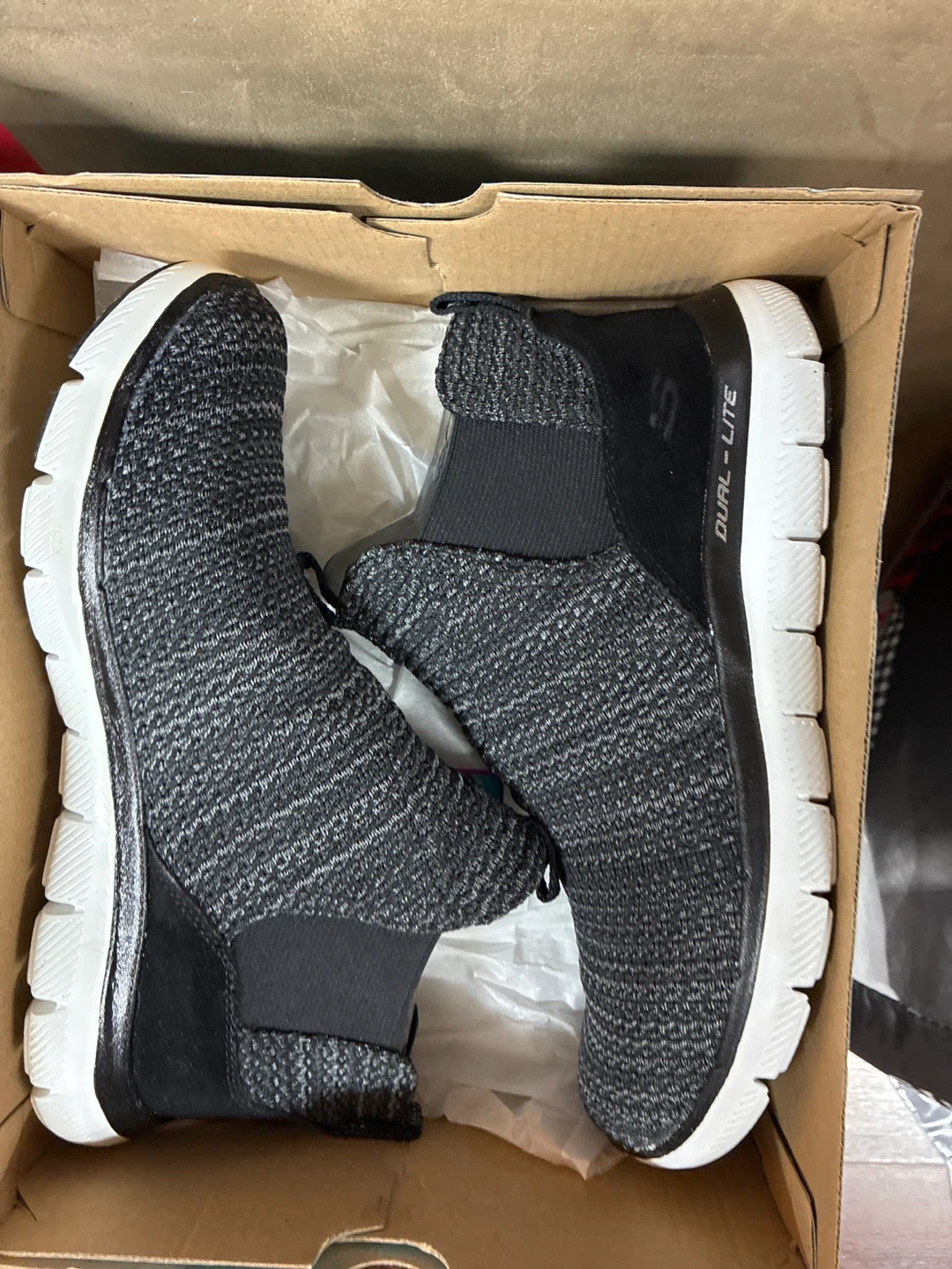 Skechers Flex Appeal 2.0 Women's  Grey Knit Slip-On Shoes - photo 3