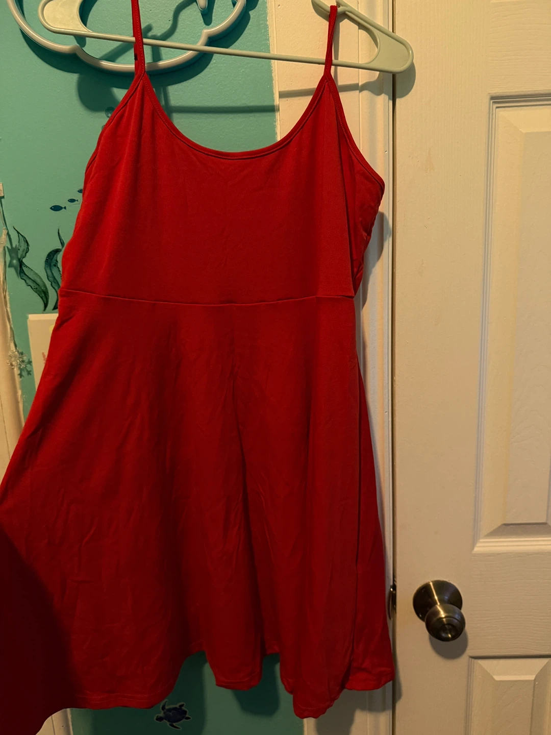 Shein Red Spaghetti Strap Dress Size XL