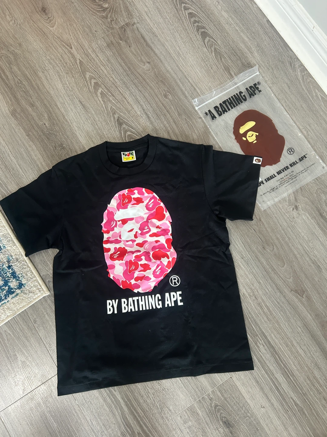 A Bathing Ape BAPE Camo T-Shirt Black Pink Camo - Medium