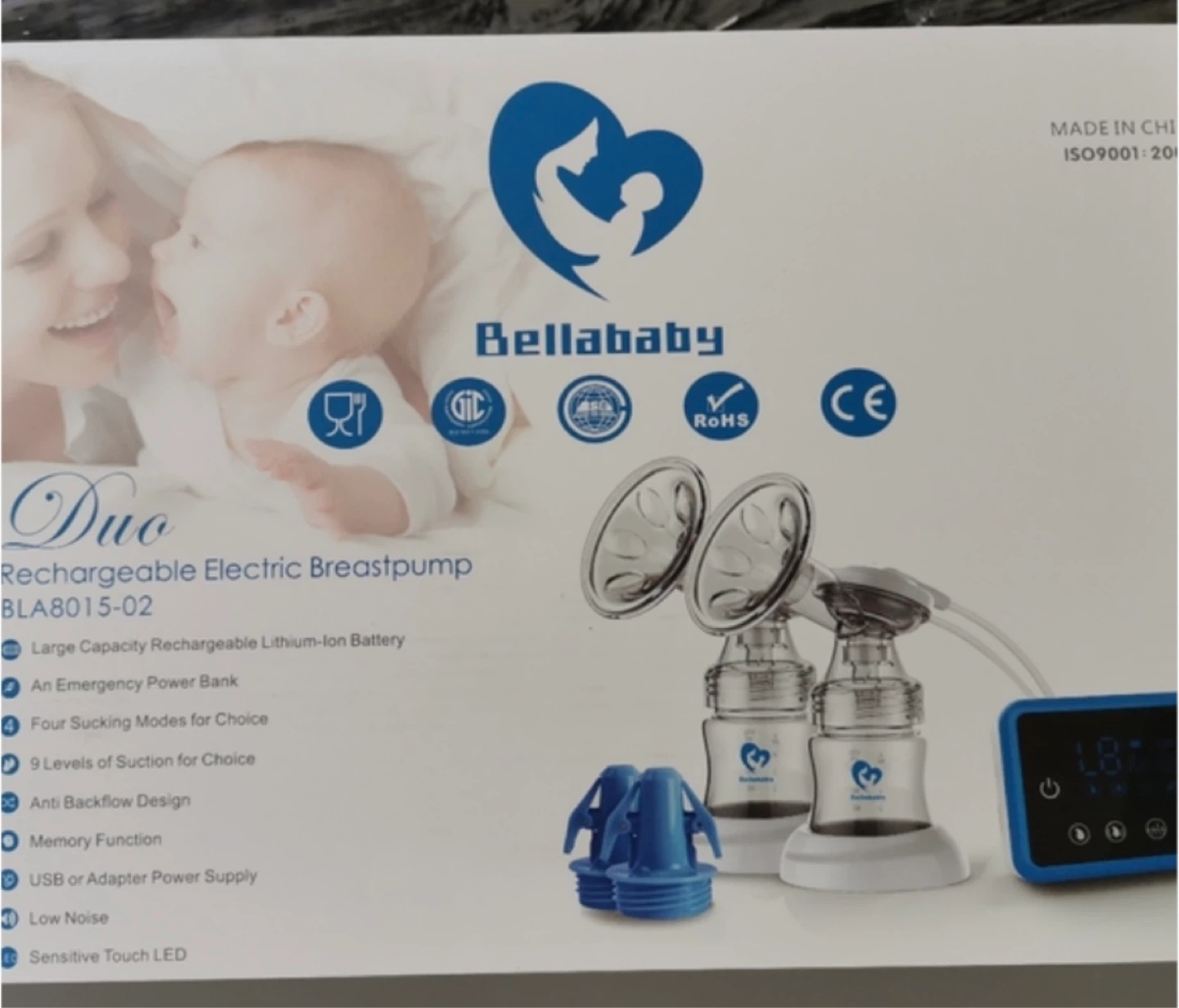 Bellababy Duo Rechargeable Electric Breastpump BLA8015-02 - photo 2
