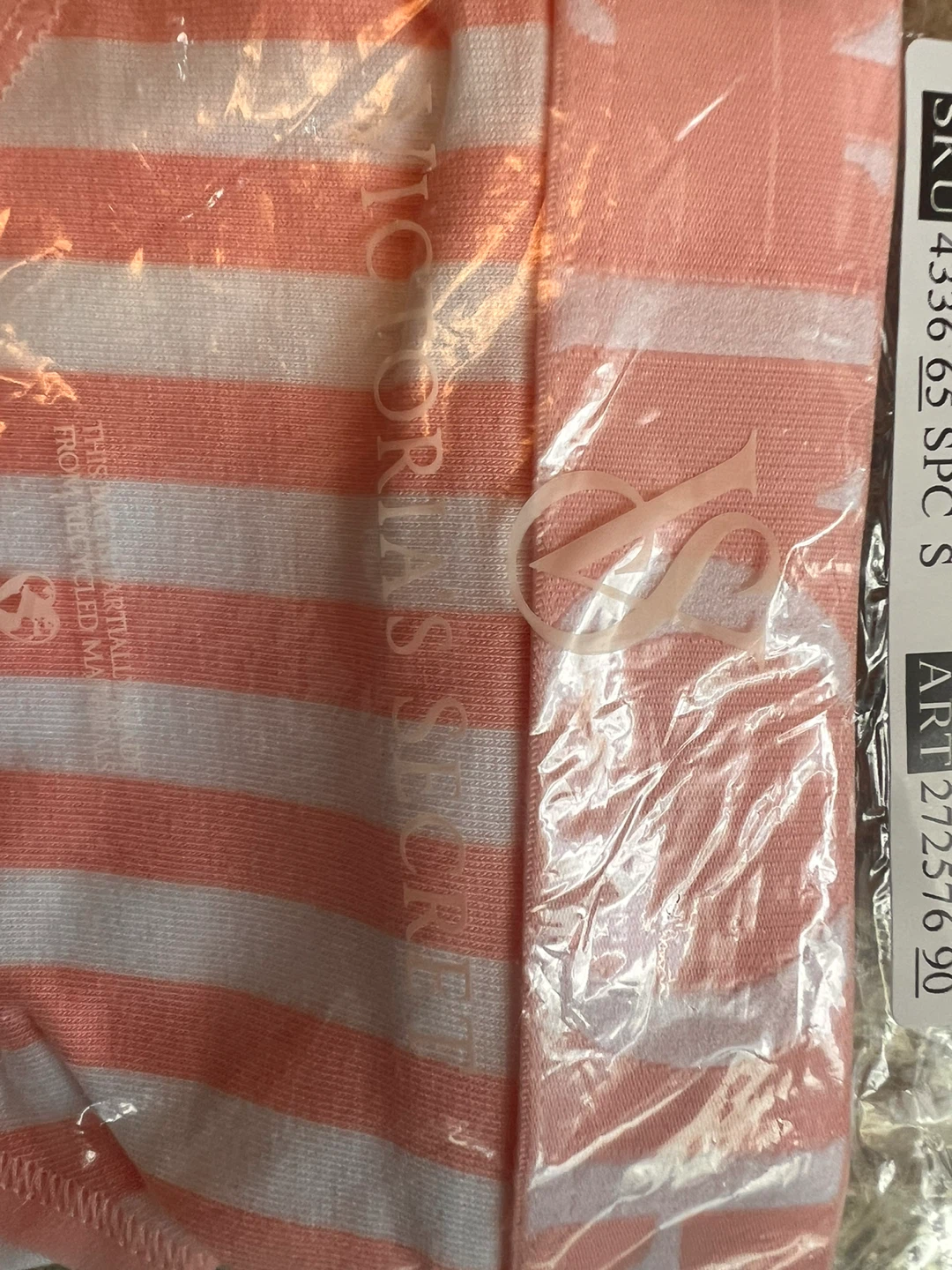 Victoria's Secret Pink & White Striped Briefs - Size S - photo 4