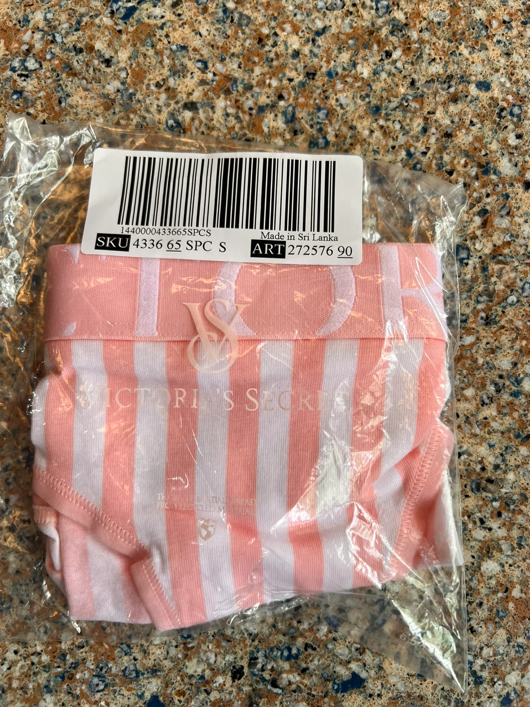 Victoria's Secret Pink & White Striped Briefs - Size S - photo 3