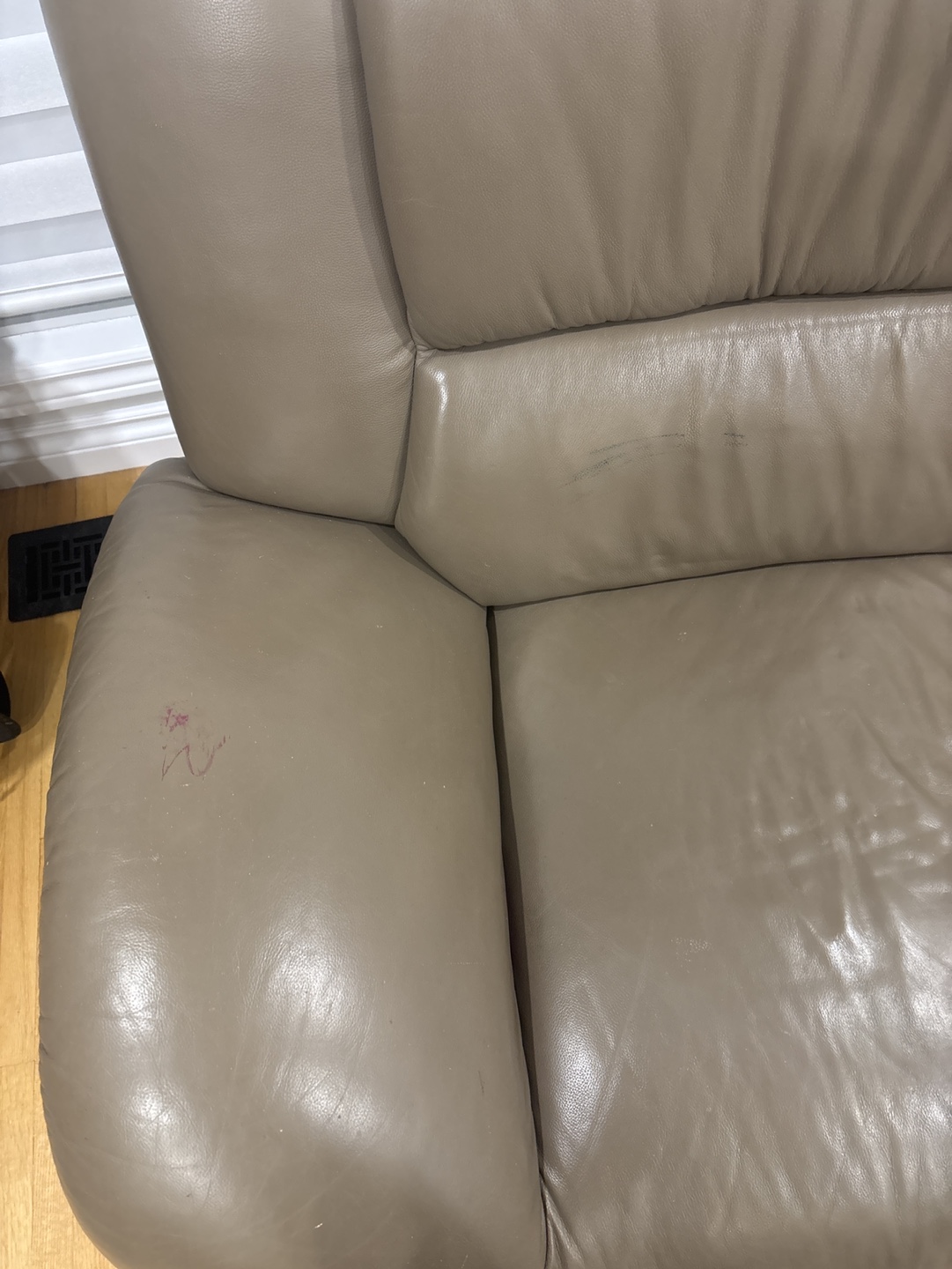 Tan Leather Loveseat Sofa - photo 2