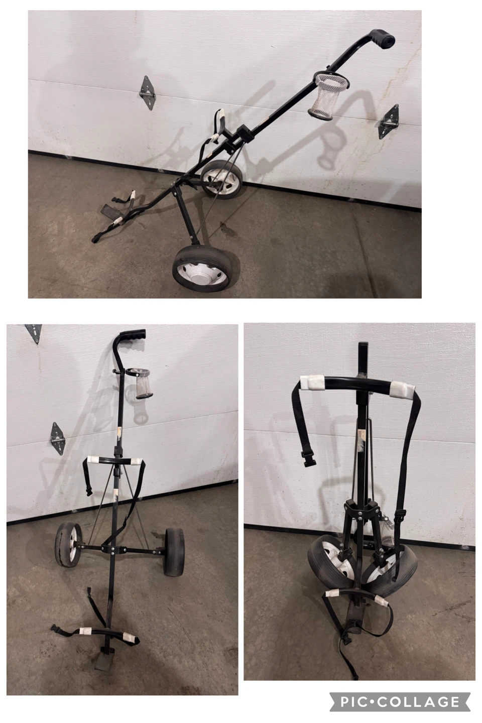 Black Golf Push Cart