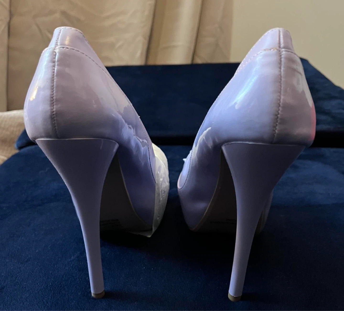 Lavender studded stilettos