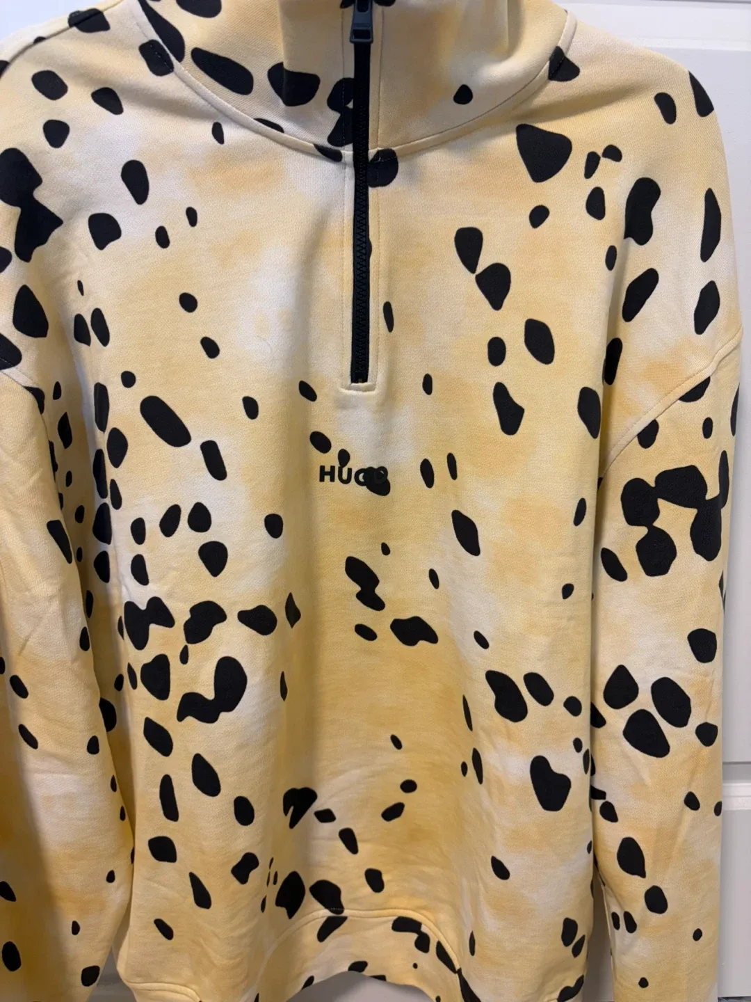 HUGO BOSS Dalmation Print 1/4 Zip Sweatshirt - photo 3